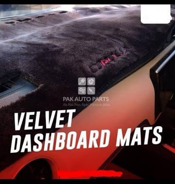 Velvet Dashboard Mat Cover Black For All Cars 0