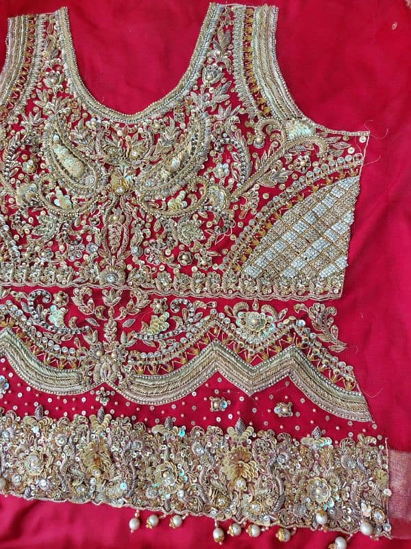 Lehnga on Red Colour Fabric Very Antique Net 0