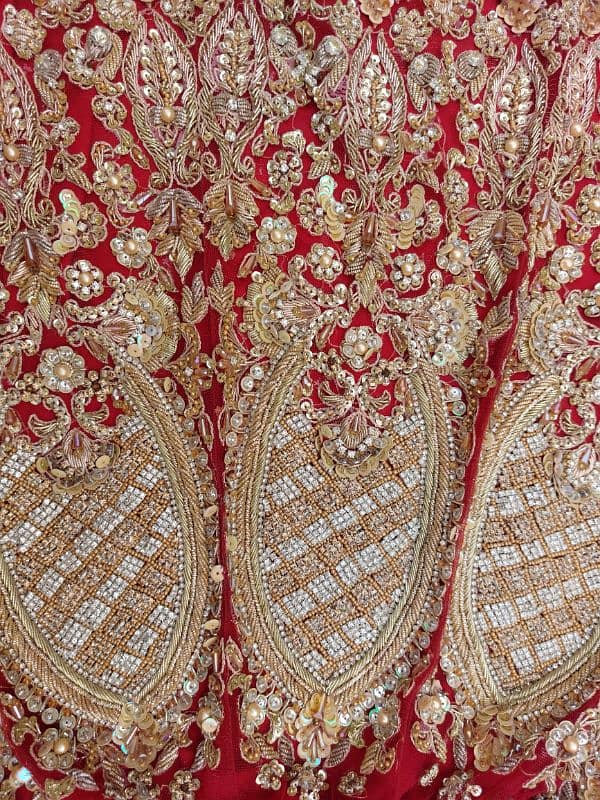 Lehnga on Red Colour Fabric Very Antique Net 5