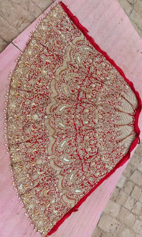 Lehnga on Red Colour Fabric Very Antique Net 10