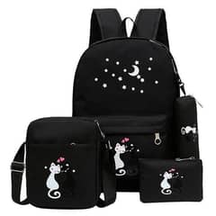 Girl's Canvas Backpack Set