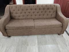 3 Seater Couch Sofa with Brass Decoration