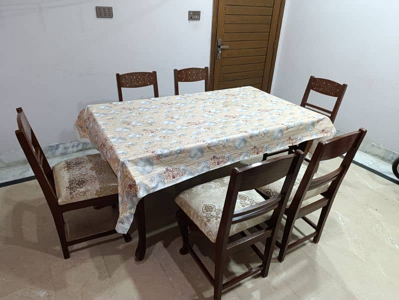 Classic Wooden Dining Table with chairs 5