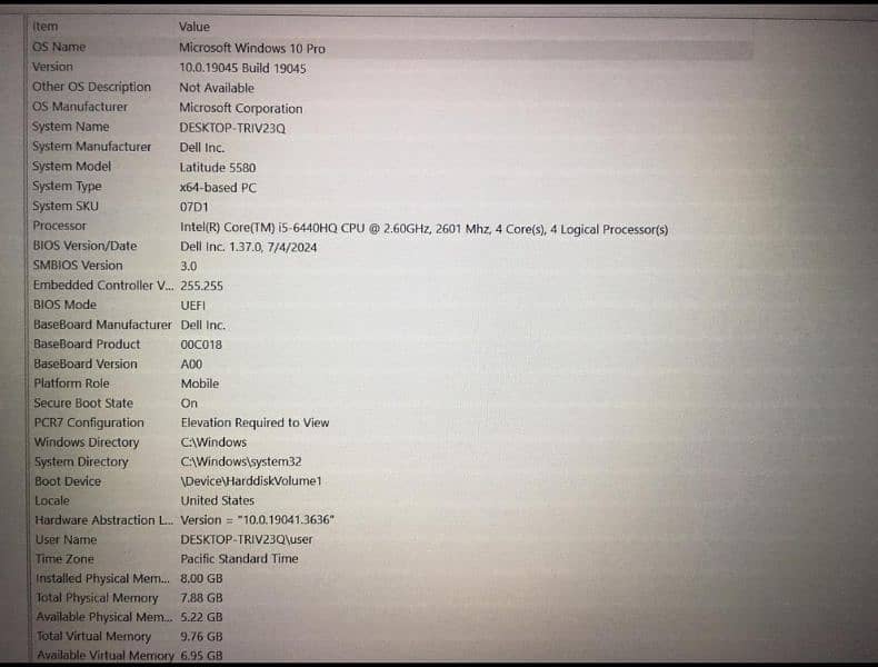 Dell Latitude 5580 Ci5 6th gen HQ Processor for Sale/ Laptop for sale 6