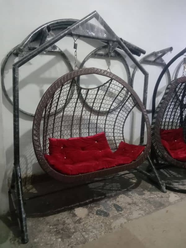 Egg shape swing jhula rattan furniture wholesale price 1