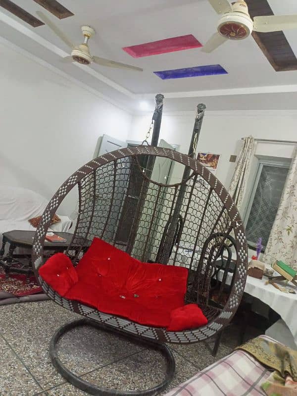 Egg shape swing jhula rattan furniture wholesale price 4