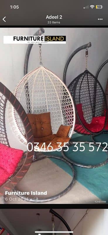 Egg shape swing jhula rattan furniture wholesale price 8