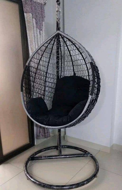 Egg shape swing jhula rattan furniture wholesale price 12