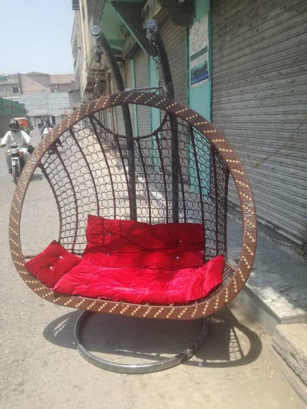 Egg shape swing jhula rattan furniture wholesale price 17