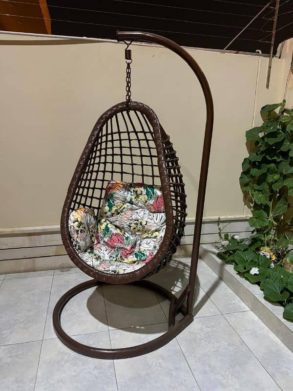 swing chair Jhoola with iron stand & cushion. . . 3