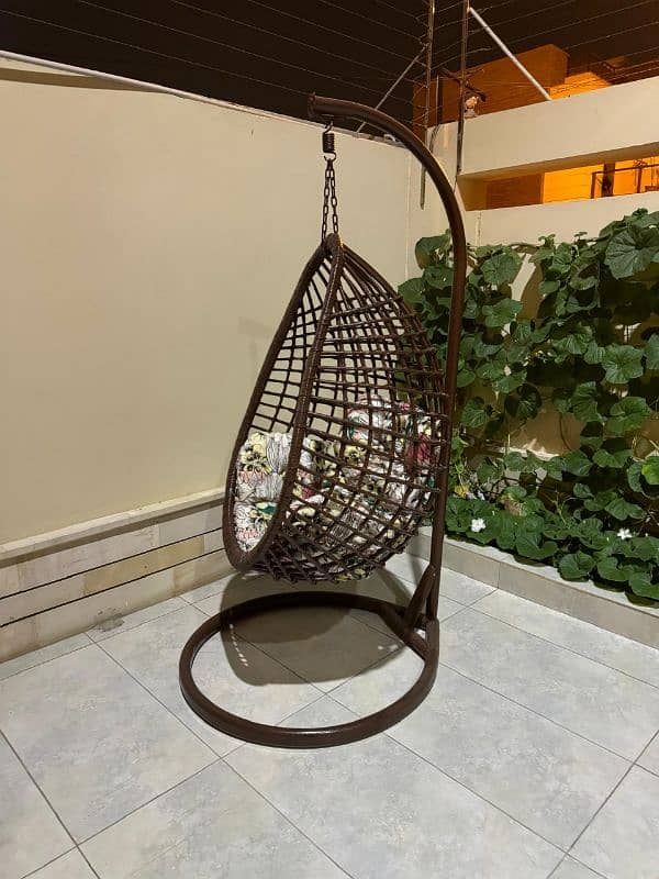 swing chair Jhoola with iron stand & cushion. . . 4