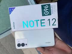 infinix  note 12 with box original  panel me all ok