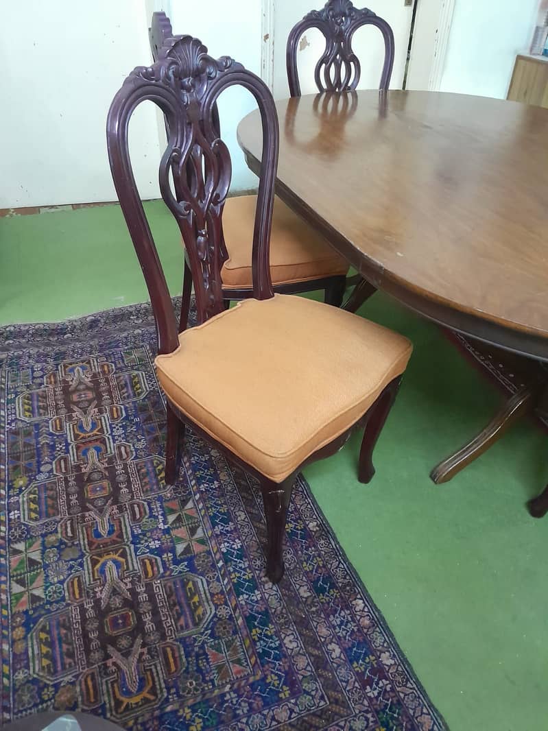 6 chairs dining table 2