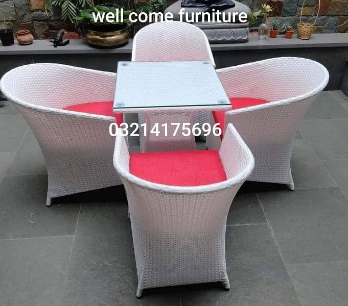 OUTDOOR GARDEN RATTAN UPVC FURNITURE SOFA SET CHAIRS TABLE UMBRELLA 9