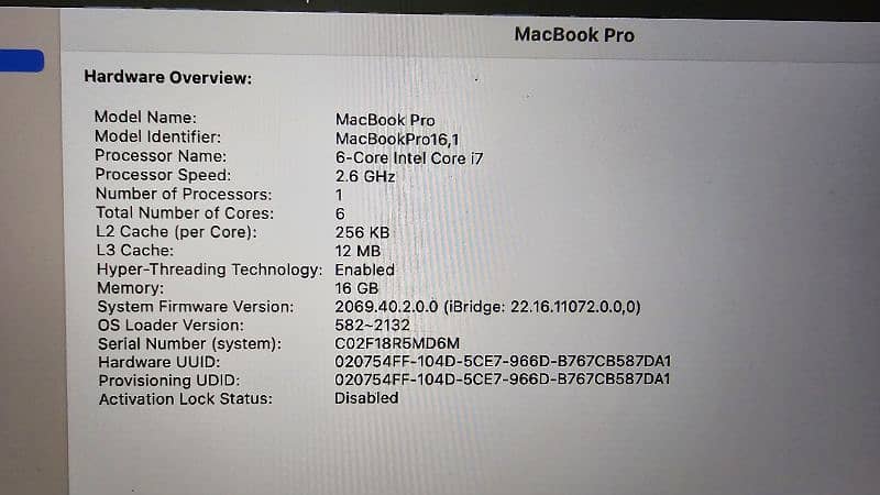 MacBook Pro 2019 (16-inch) 2