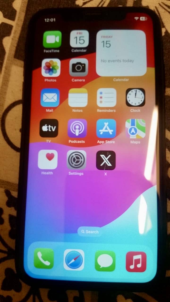 I phone xr face id true tone working  water pack batry 81% non pta 3