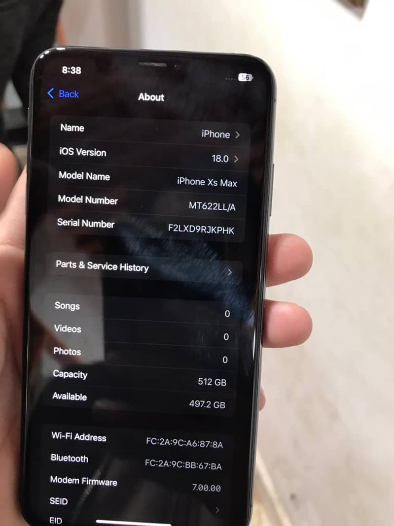 IPHONE XS MAX 512 FACTORY UNLOCK NON PTA ONLY PHONE 75% 2