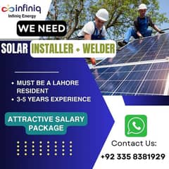 Solar Installer + Welder Required