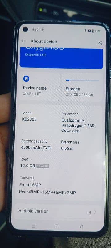 one Plus 8t 24gb 256gb 4