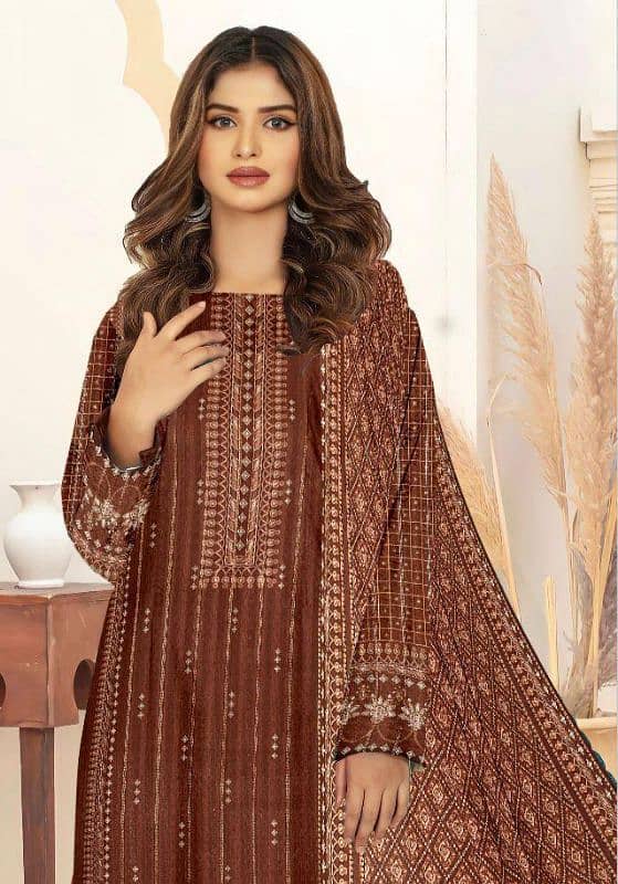 Amna B. 3 Piece unstitched printed Lawn 2