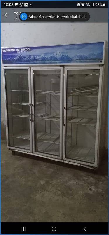 3 door Velroline Fridge for sell , chilled cooling. 1