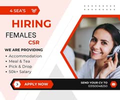 Only Female CSR Hiring | Call Center