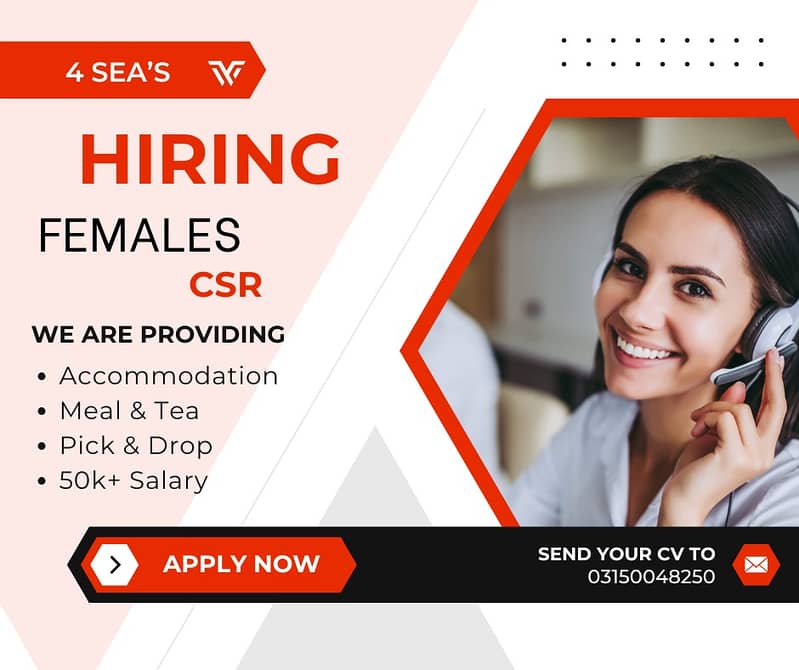 Only Female CSR Hiring | Call Center 0