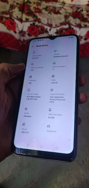 realme 6i 4/128 with box charger 0