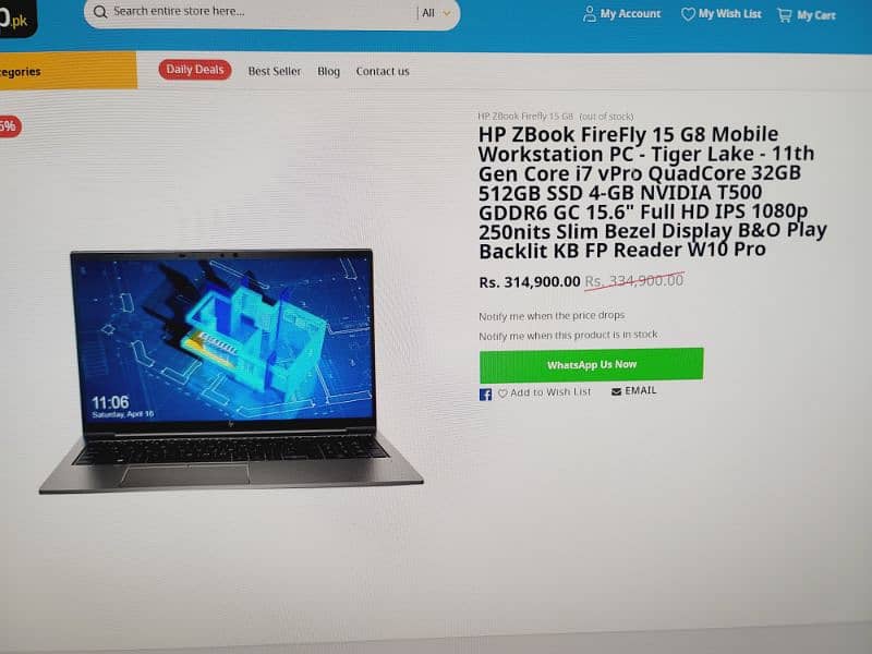 Hp ZBook FireFly 15 G8 | Core i7 1165G7 | 32gb Ram 1Tb Nvmv | 15.6 10