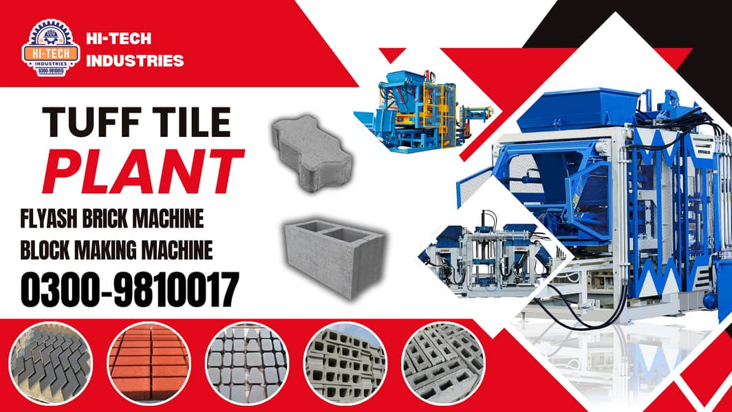 Tuff Tile Making Plant | Block Making Machine |Fly ash Brick Machine 0