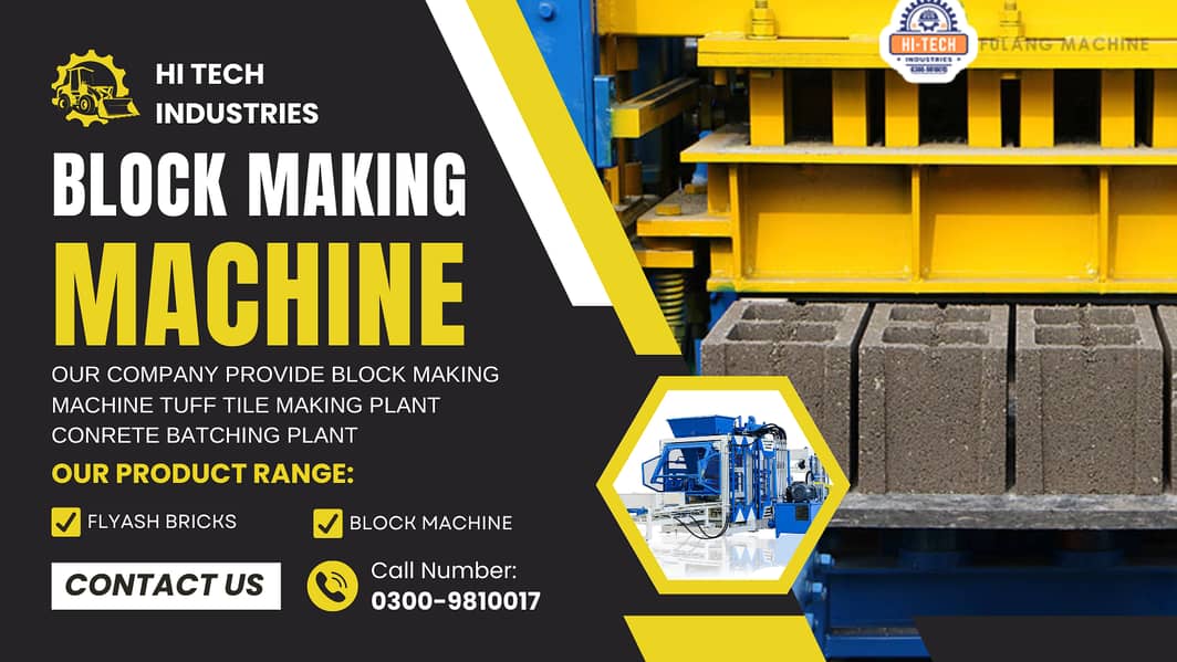 Tuff Tile Making Plant | Block Making Machine |Fly ash Brick Machine 15