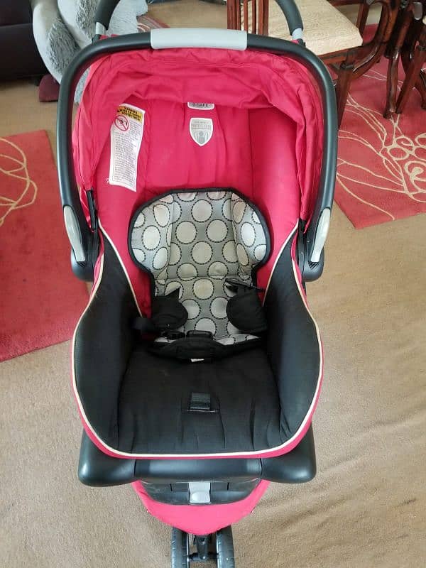 Baby Pram with car seat support 6