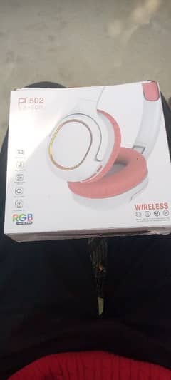 WIRELESS headphones long battery life RGB colorful Glow