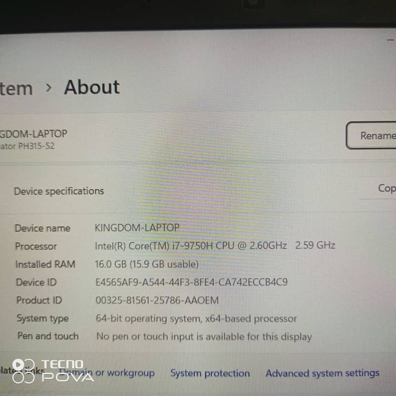 GAMING LAPTOP, ACER PREDATOR HELIOS 300, i7 9750H, RTX 2060 15