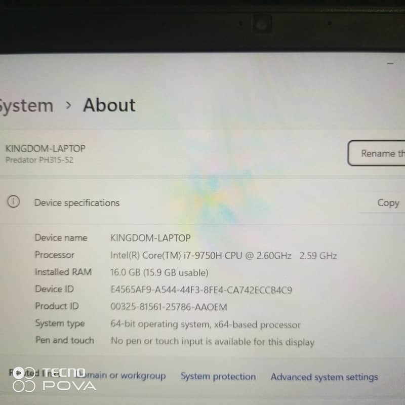 GAMING LAPTOP, ACER PREDATOR HELIOS 300, i7 9750H, RTX 2060 16