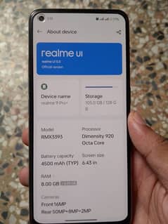 realme 9pro+ 128/16 gb