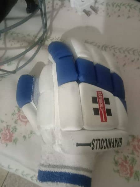 cricket Helmet and gloves junior size. 4