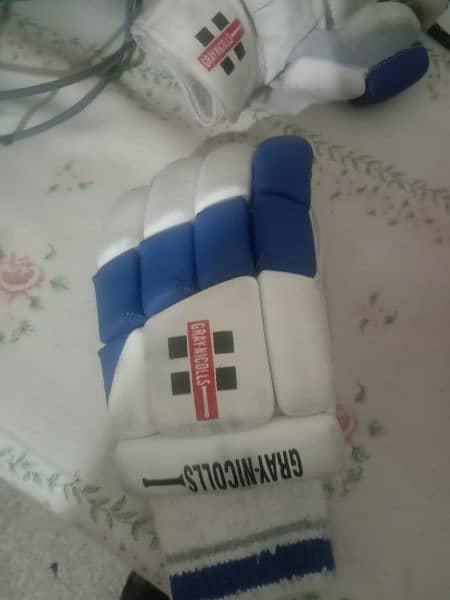 cricket Helmet and gloves junior size. 5