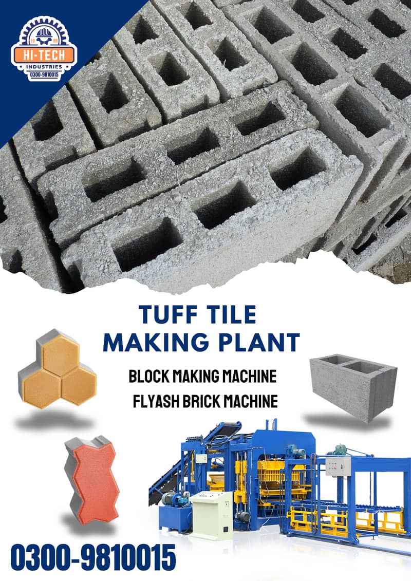 Tuff Tile Making Plant | Block Making Machine |Fly ash Brick Machine 5