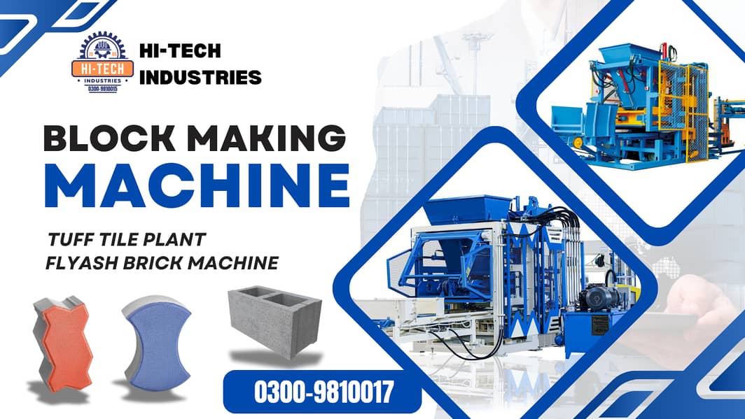 Tuff Tile Making Plant | Block Making Machine |Fly ash Brick Machine 9