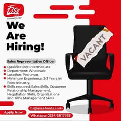 Sales Representative Officer-Order Booker