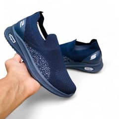 men's running sneakers in Blue Synthetic Leather