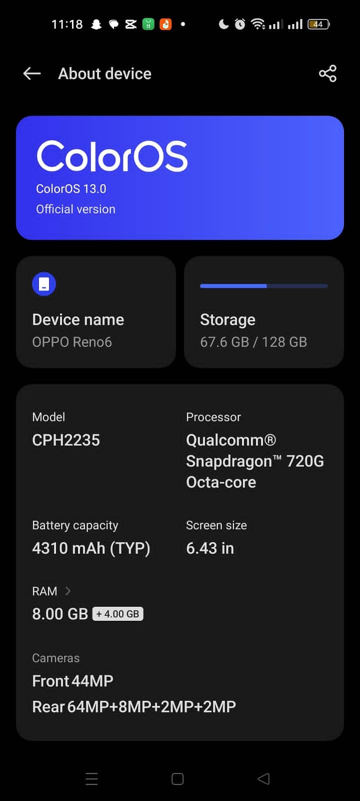 Oppo Reno 6 3