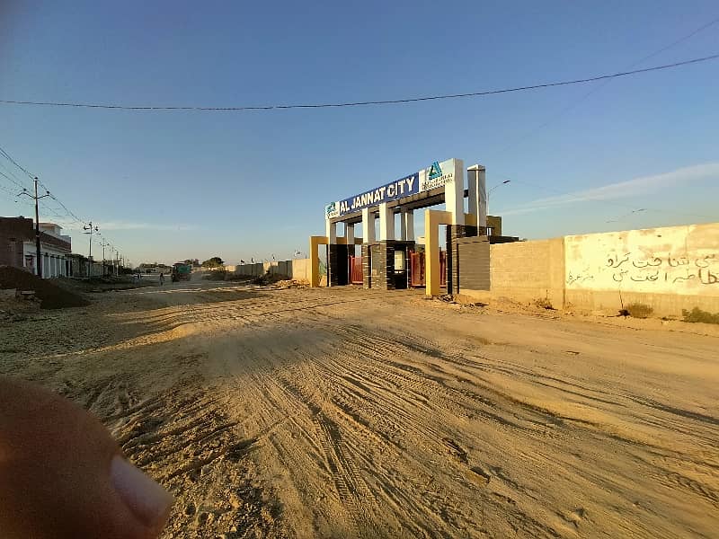 150 Sq Yard Commercial Plot For Sale at Al Jannat City Near Karachi Ijtama Gah. 1