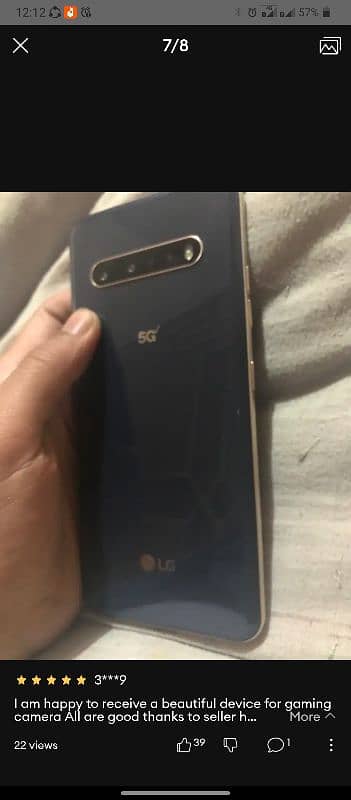 5g Lg v60 Dual sim life time approved 2