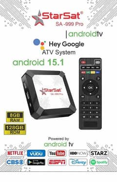 Smart TV Box Android 8K with Remote  GB 8 GB 128