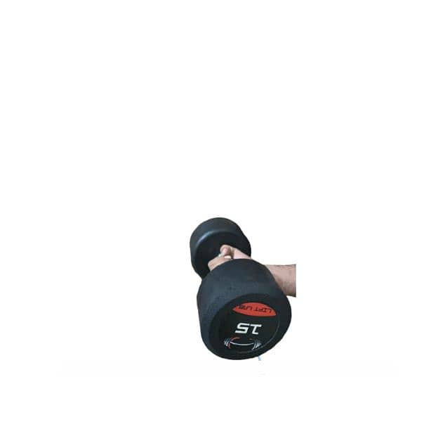 High quality dumbells Available only at 320/ Kg, range from 1-30 kg. . 10