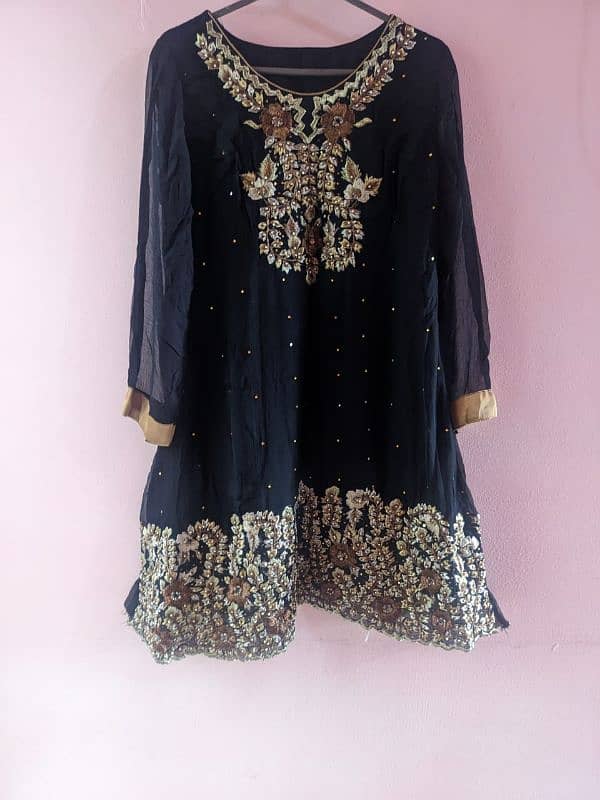 short frock with sharara slightly used 0