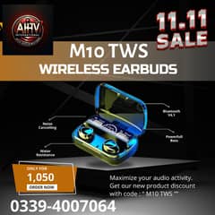 M10 TWS Wireless Bluetooth Earbuds Earbuds High Quality Bass Sound