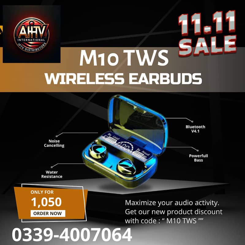 M10 TWS Wireless Bluetooth Earbuds Earbuds High Quality Bass Sound 0